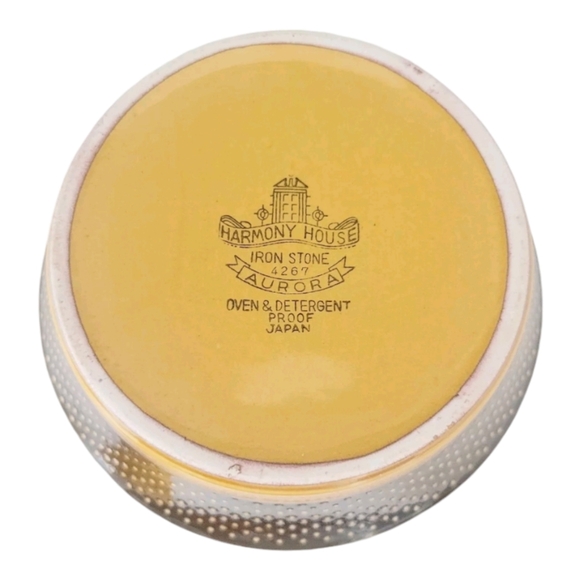 Vintage Harmony House Sears Iron Stone Yellow Gold Coffee Tea Pot with Lid 4267 - Picture 8 of 8